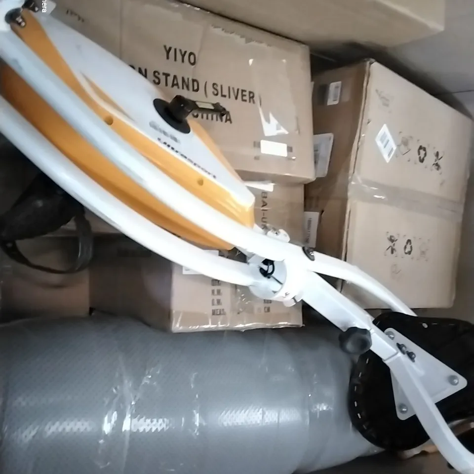 PALLET OF ASSORTED HOUSEHOLD ITEMS TO INCLUDE MATTRESS, POP-UP BEACH TENT AND CANVAS WALL ART