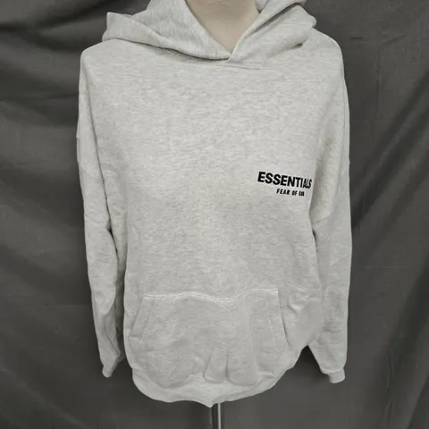 ESSENTIALS FEAR OF GOD HOODIE IN LIGHT OATMEAL SIZE S