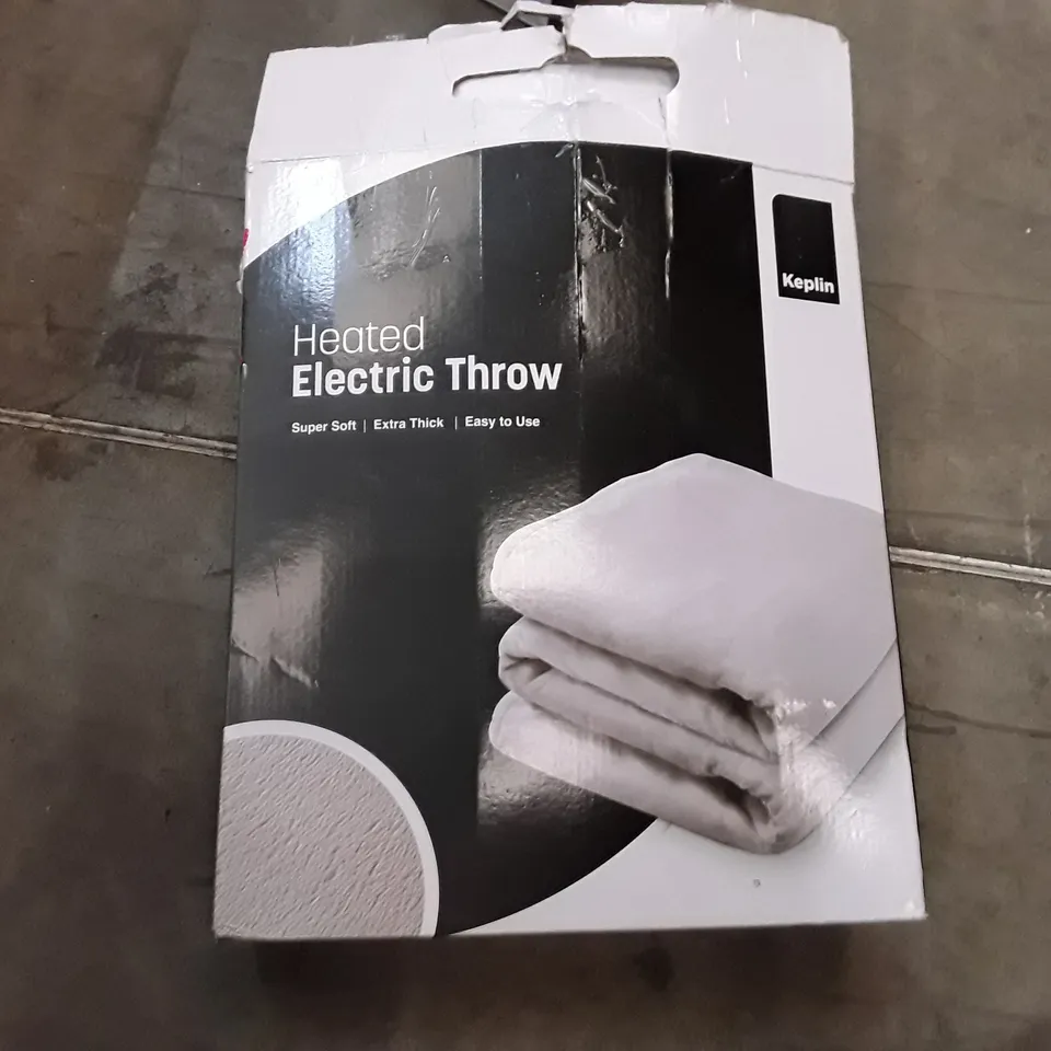 BOXED KEPLIN HEATED ELECTRIC THROW - GREY 