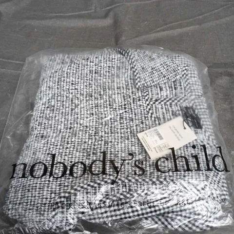 NOBODY'S CHILD SLEEVELESS CHARLIE MIDI DRESS – MICRO MONO GINGHAM, UK 18