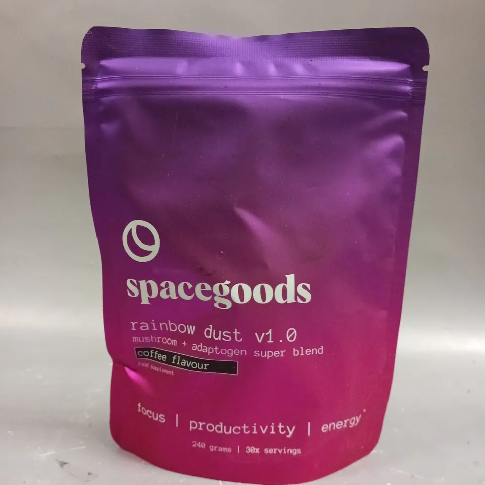 SEALED SPACEGOODS RAINBOW DUST V1.0 SUPERFOOD BLEND - COFFEE - 240G