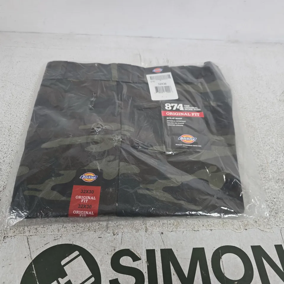 DICKIES 874 ORIGINAL FIT WORK PANTS – CAMOUFLAGE, MEN'S WAIST 32 X INSIDE LEG 30