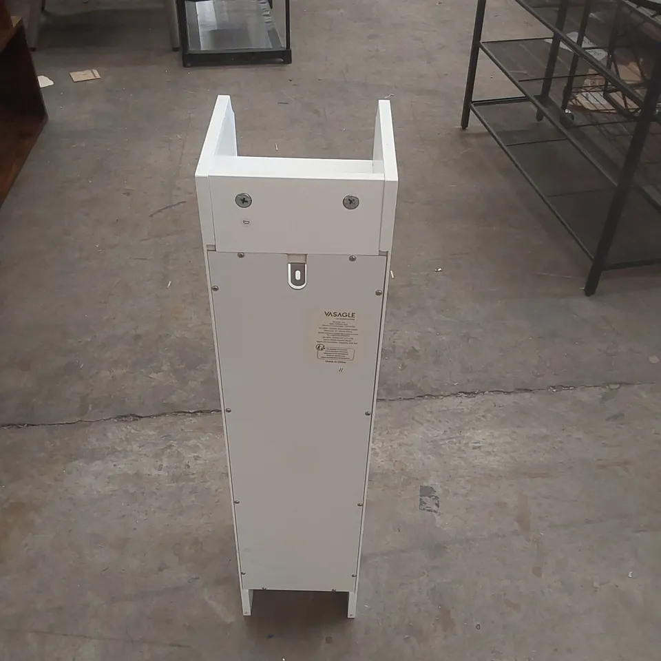 VASAGLE SLIM BATHROOM FLOOR STORAGE CABINET WITH DOOR AND SHELVES