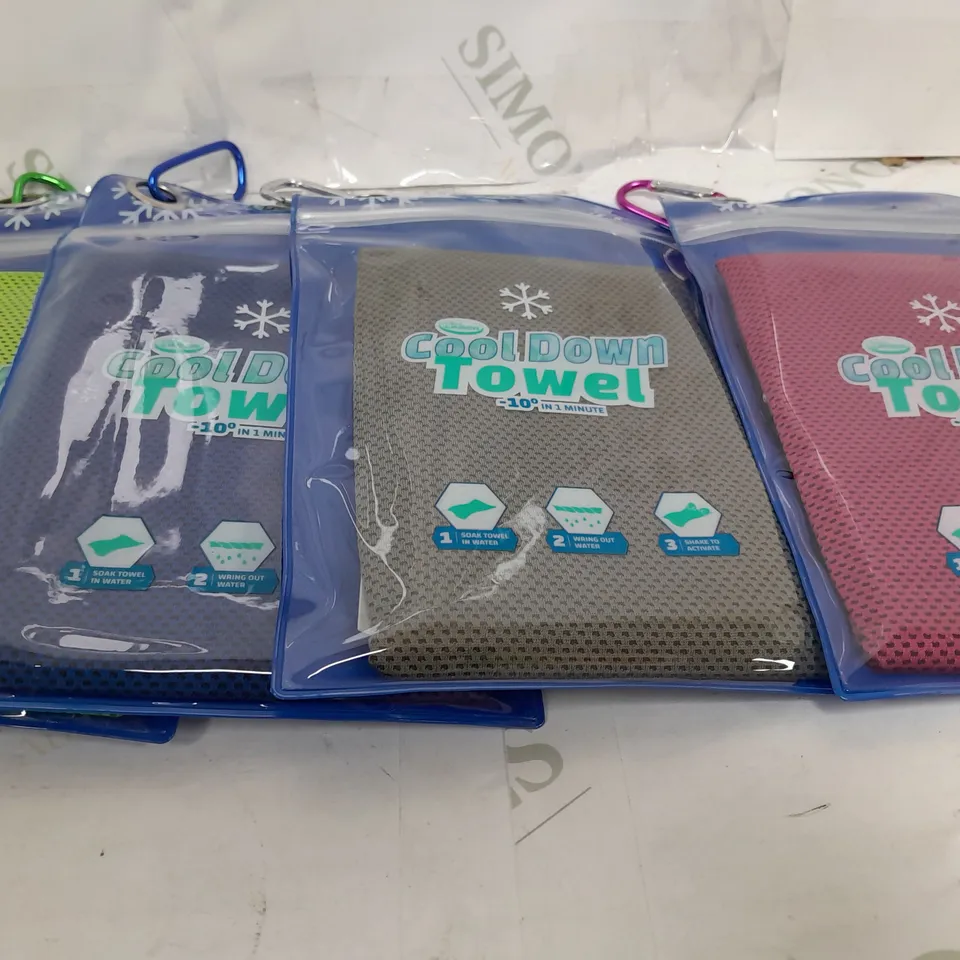 BOXED AQUA LASER SET OF 4 COOL DOWN TOWELS