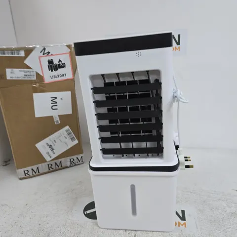 WHITE PORTABLE EVAPORATIVE AIR COOLER – COMPACT INDOOR UNIT