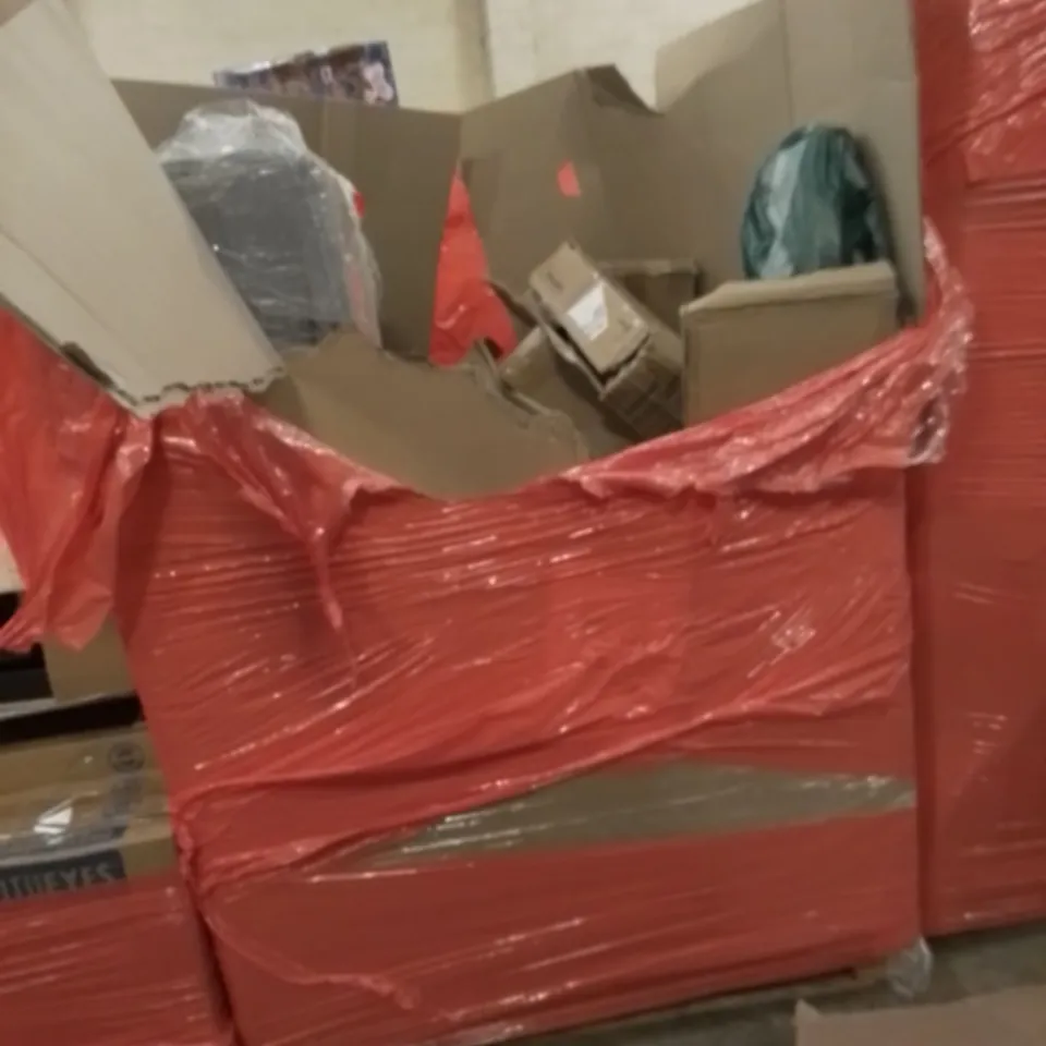 PALLET OF APPROXIMATELY ASSORTED HOUSEHOLD ITEMS TO INCLUDE DEHUMIDIFIER,  TOILET SEATS AND SCOOTERS 