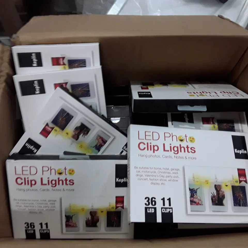 BOX TO CONTAIN 33 BOXES OF LED PHOTO CLIP LIGHTS 