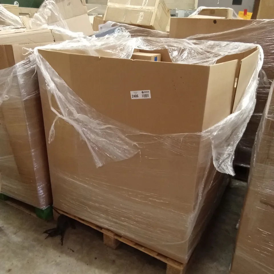 PALLET TO CONTAIN APPROXIMATELY 24 DESIGNER INDOOR LIGHTING PRODUCTS TO INCLUDE; LAMPS, CEILING LIGHTS, WALL LIGHTS ETC