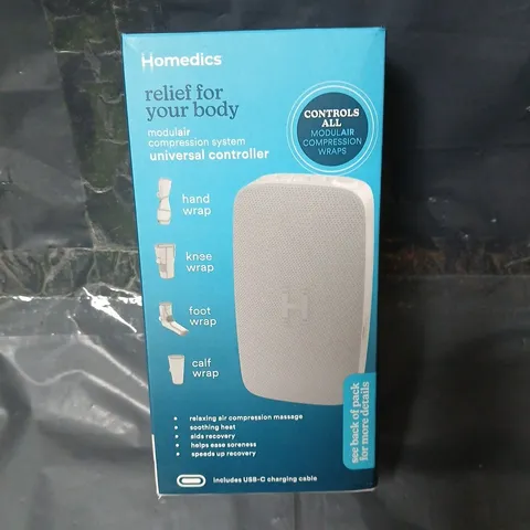 HOMEDICS RELIEF FOR YOUR BODY MODULAR COMPRESSION SYSTEM – UNIVERSAL CONTROLLER, MODEL SR-CMX10-GY (BOXED)