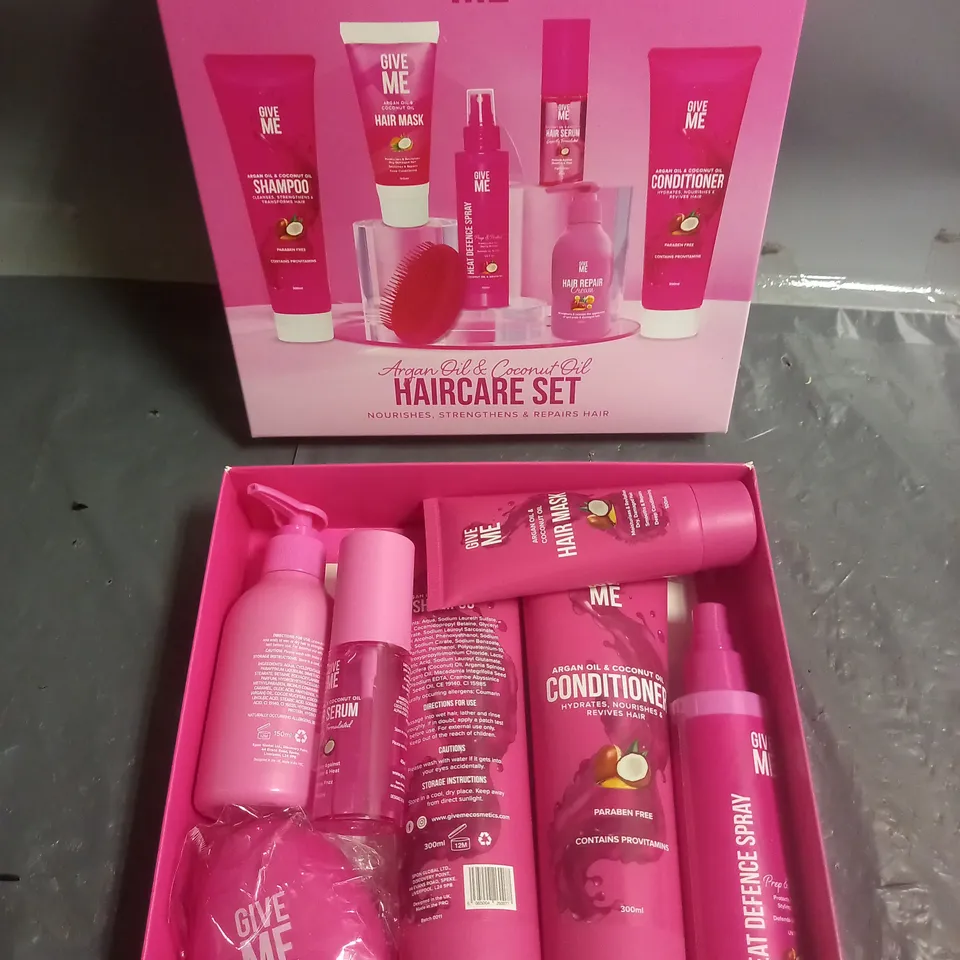 BOXED GIVE ME ARGAN OIL & COCONUT OIL HAIRCARE SET