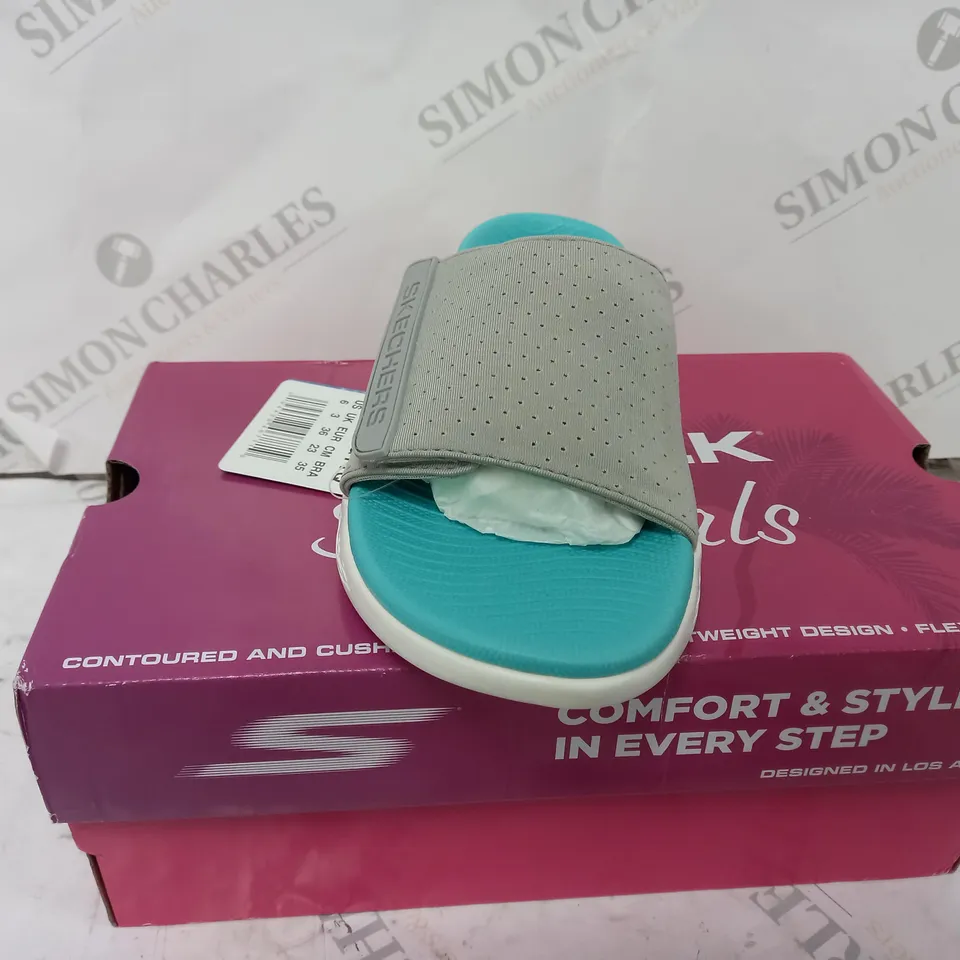 SKETCHERS GO WALK SANDAL - GREY SIZE 3