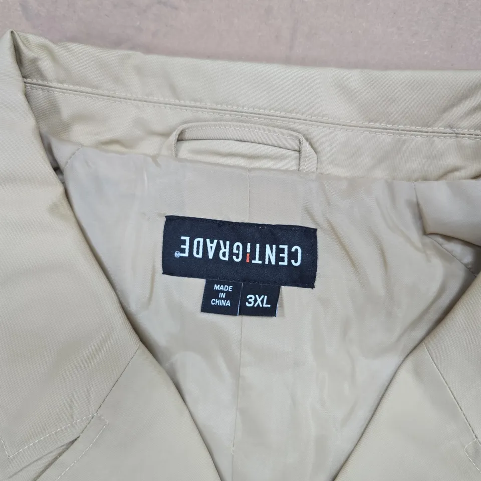 CENTIGRADE BEIGE TRENCH COAT – MEN'S, UK SIZE 3XL