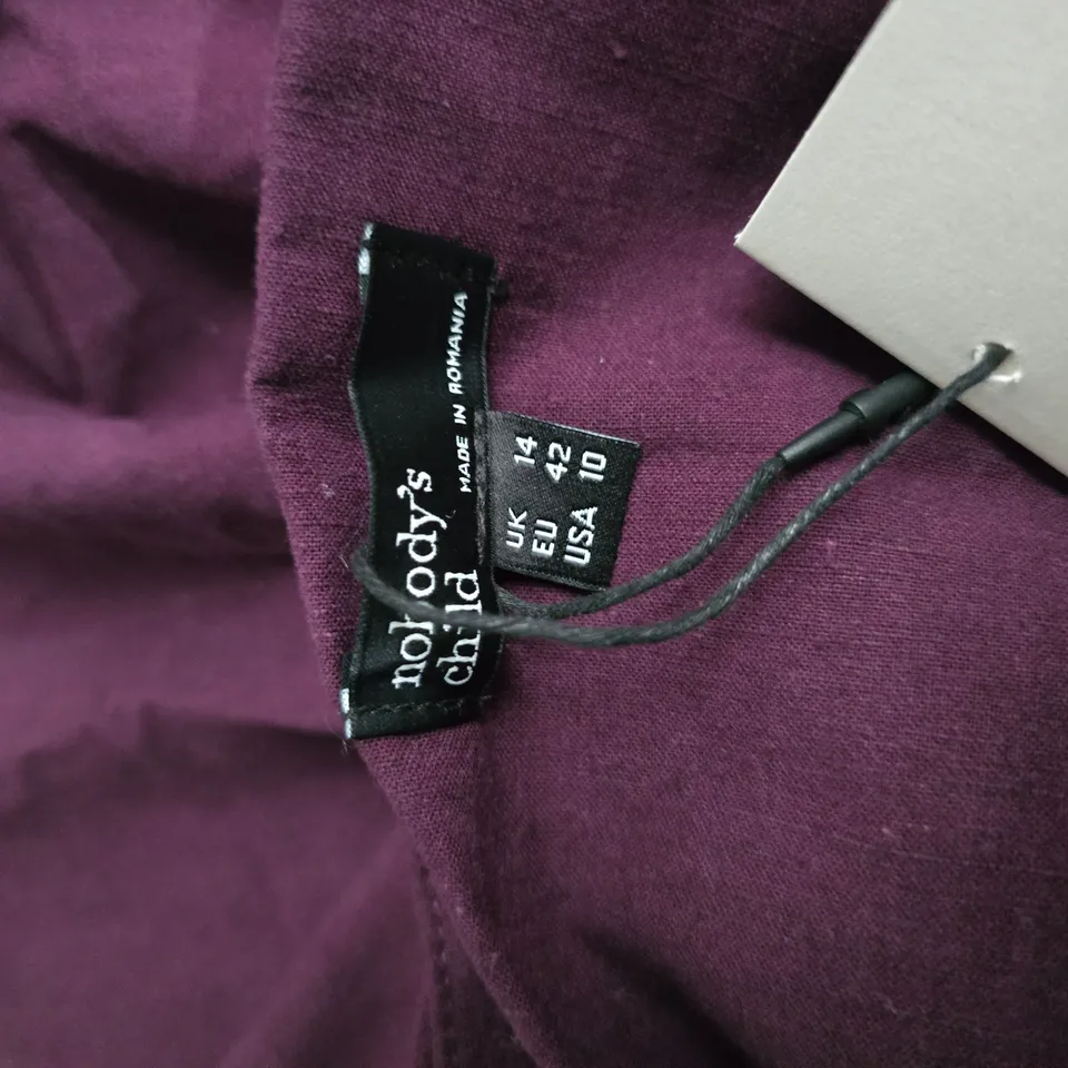 NOBODY'S CHILD PURPLE DRESS – UK 14 (EU 42, US 10)