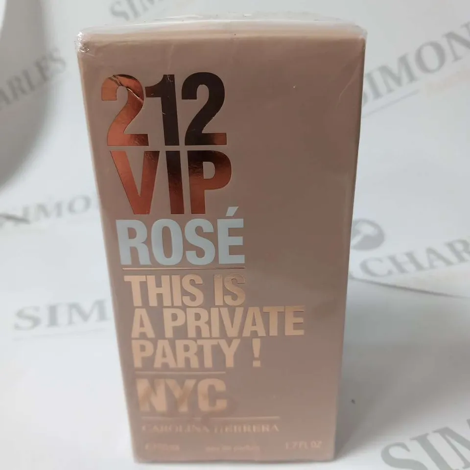 BOXED AND SEALED 212 VIP ROSE EAU DA PARFUM CAROLINA HERRERA 50ML 