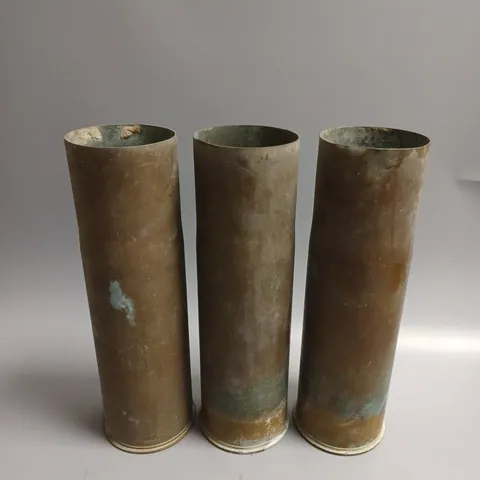 3 X ARTILLERY SHELL CASES 