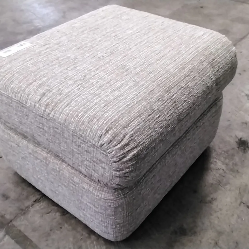 QUALITY BRITISH DESIGNED & MANUFACTURED G PLAN CHLOE C FOOTSTOOL LOOM SHALE FABRIC