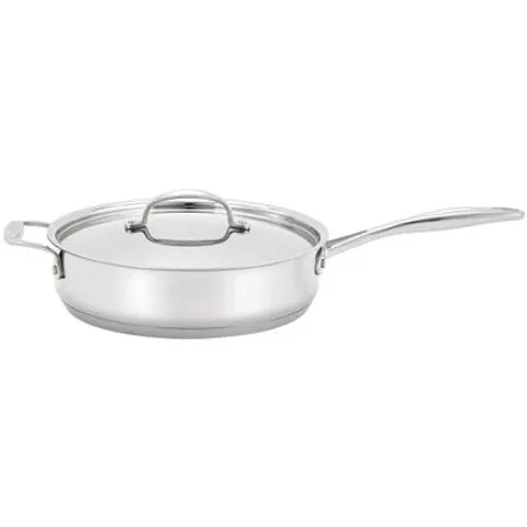BOXED STELLAR 7000, 28CM STAINLESS STEEL NON-STICK SAUT PAN WITH STAINLESS STEEL LID, 3.5L 