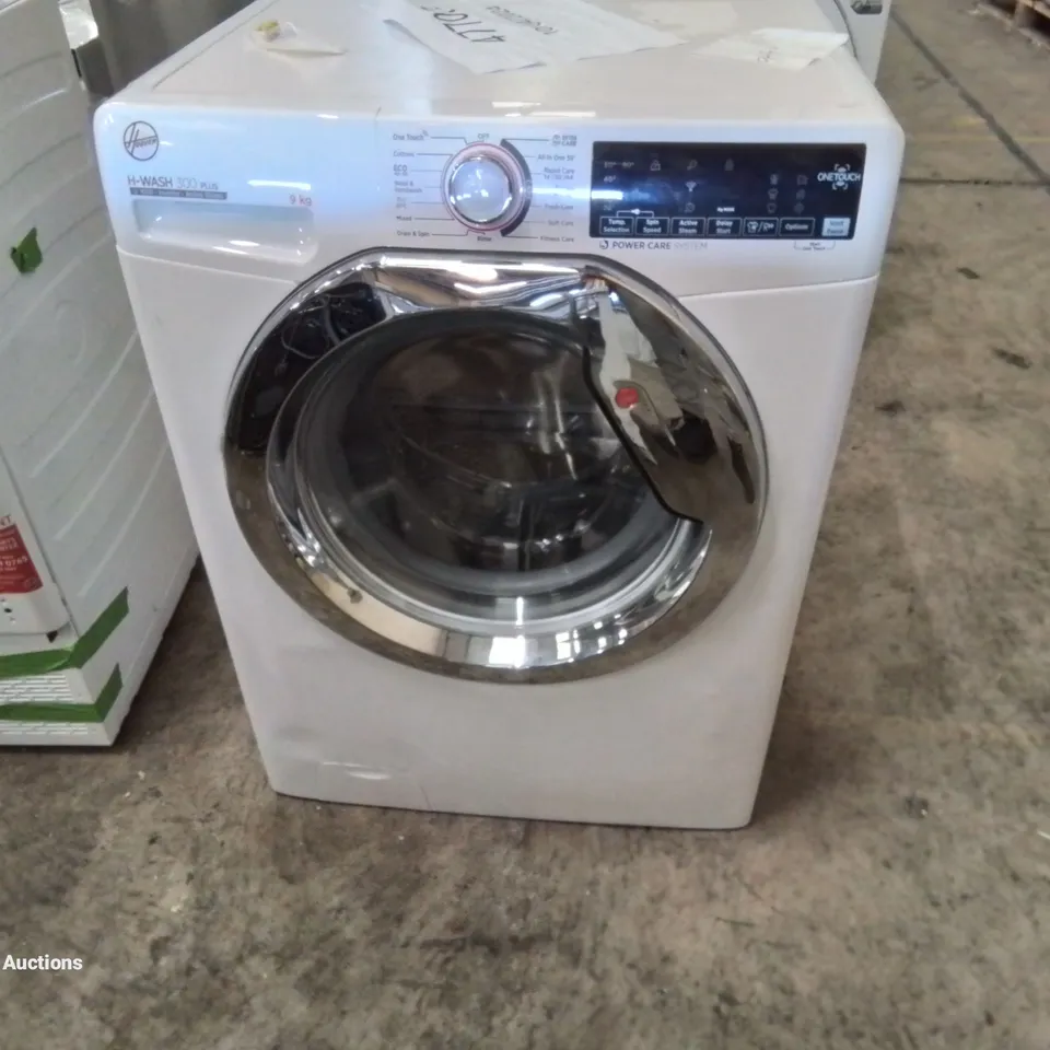 HOOVER H-WASH 300 H3WS69TAMCE FREESTANDING WASHING MACHINE, CHROME DOOR, WIFI CONNECTED, 9 KG LOAD, 1600 RPM, WHITE