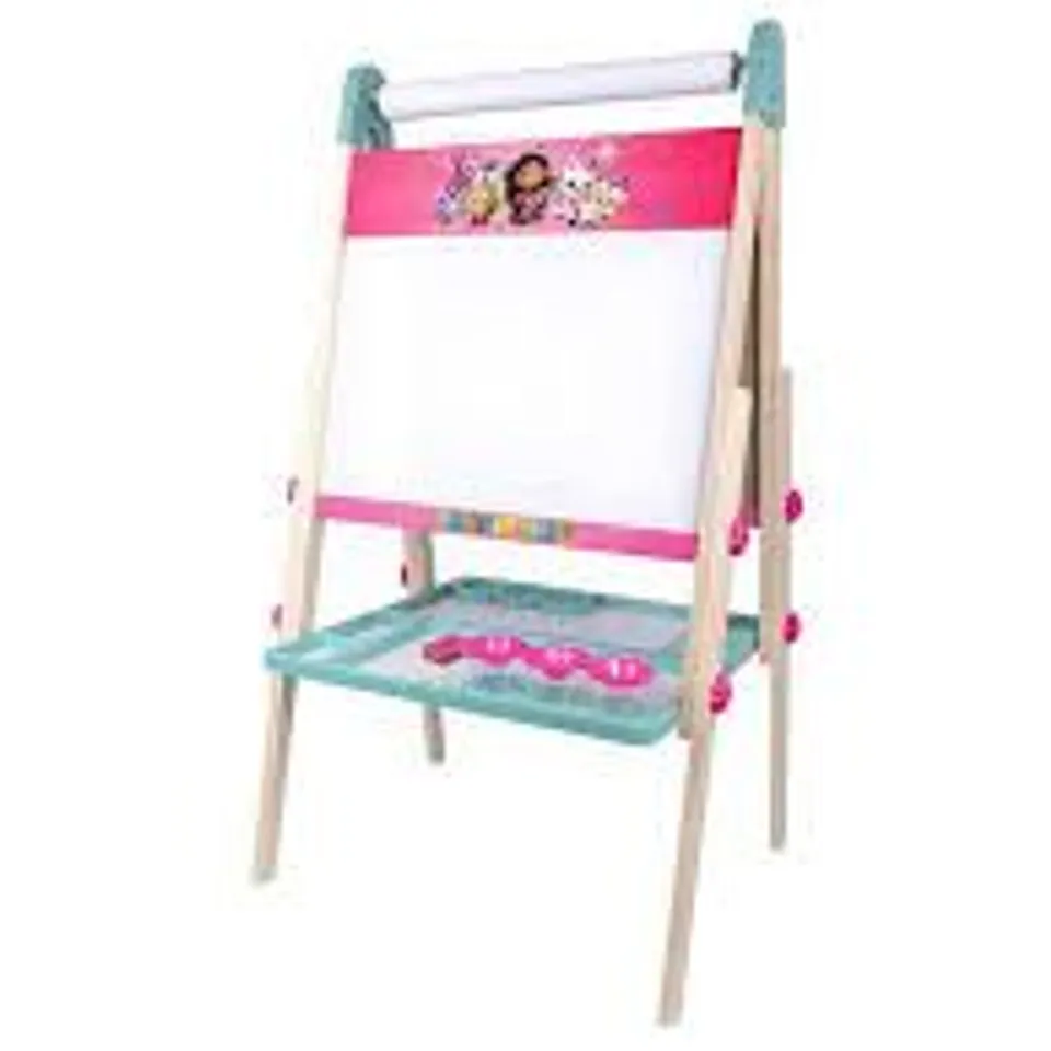 DREAMWORKS GABBY DOLLS HOUSE WOODEN FLOOR STANDING EASEL - COLLECTION ONLY 