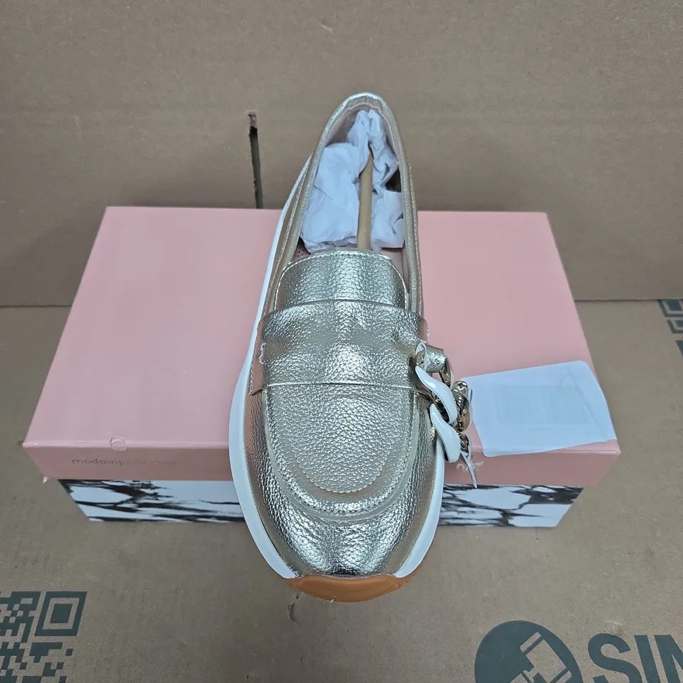 MODA IN PELLE SORRENTO LOAFER SOFT GOLD SIZE 8