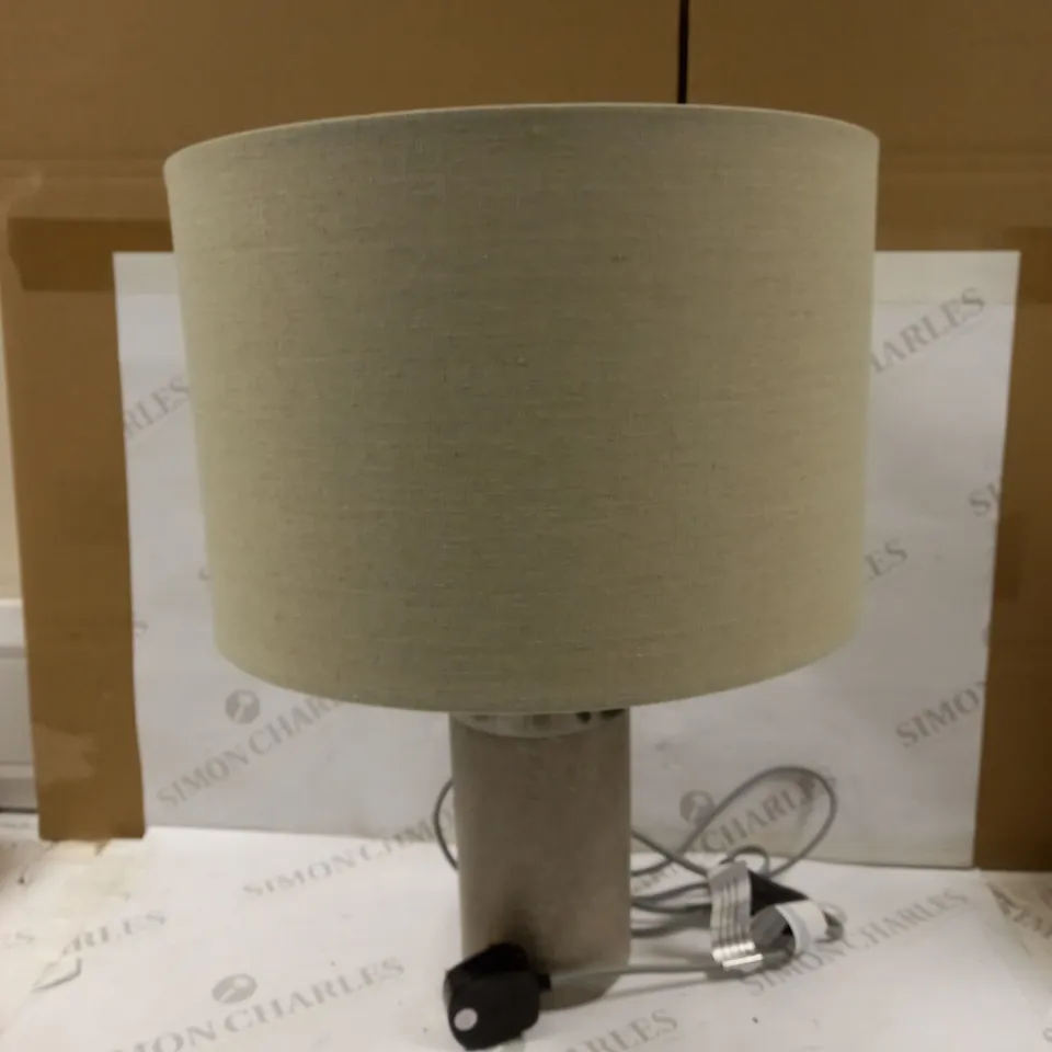JOHN LEWIS AKANI TABLE LAMP WITH LINEN SHADE - NICKEL