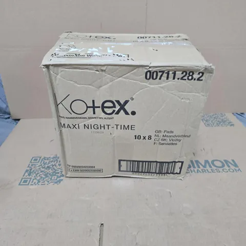KOTEX MAXI NIGHT-TIME SANITARY PADS 10X8 – BOXED