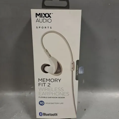 BOXED MIXX AUDIO SPORTS MEMORY FIT 2 WIRELESS EARPHONES 