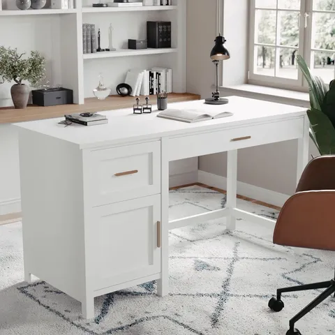 BOXED MARTHA STEWART TEAGUE SHAKER STYLE HOME OFFICE DESK WITH STORAGE