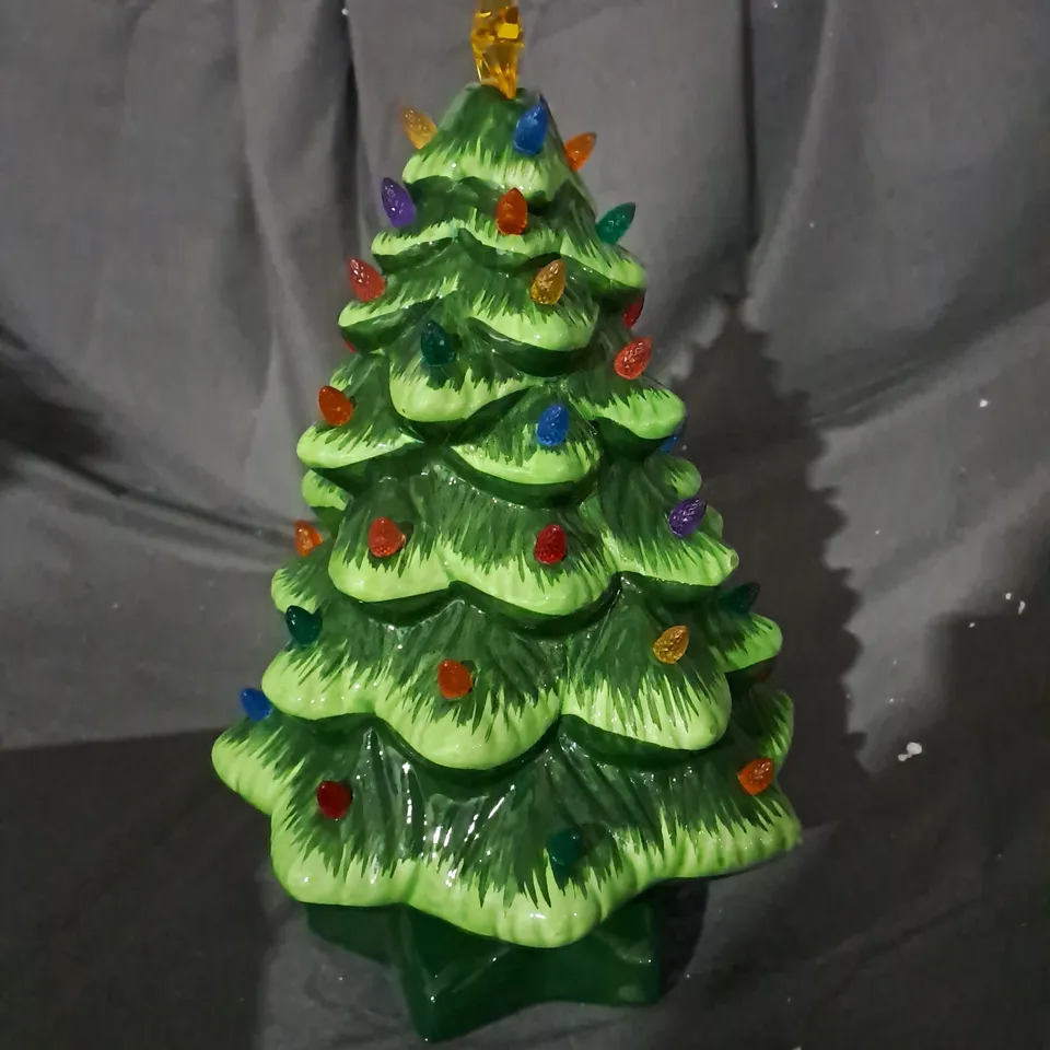 DECORATIVE FESTIVE LIGHT-UP TREE ORNAMENT