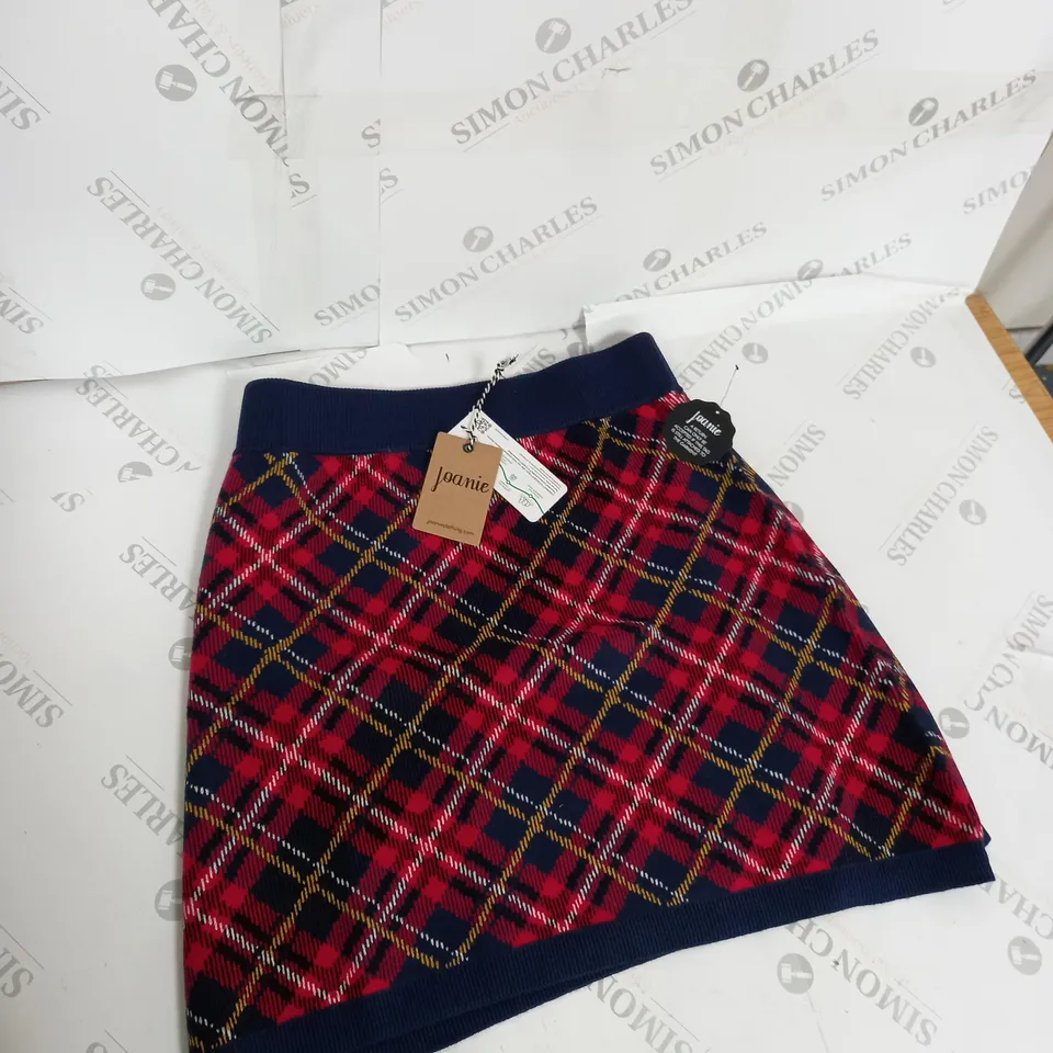 JOANIE KNITTED CHEQUERED SKIRT SIZE M