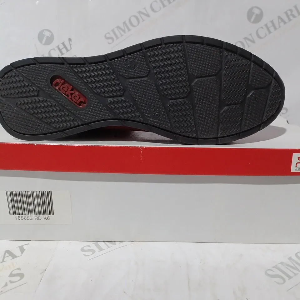 RIEKER RUNNING TRAINERS IN RED SIZE 6
