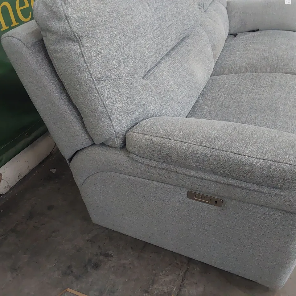 QUALITY BRITISH DESIGNER G PLAN SEATTLE POWER RECLINING THREE SEATER SOFA GIRONA SMOKE FABRIC 