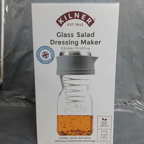 BOXED KILNER GLASS SALAD DRESSING MAKER 