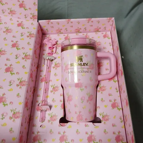 STANLEY LOVESHACKFANCY FLORAL TRAVEL MUG – PINK, BOXED