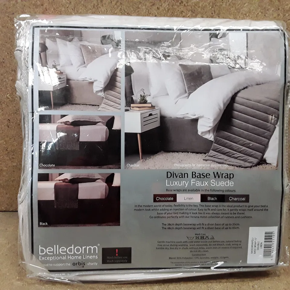 BRAND NEW BELLEDORM DOUBLE BED FITTED SHEET - LINEN