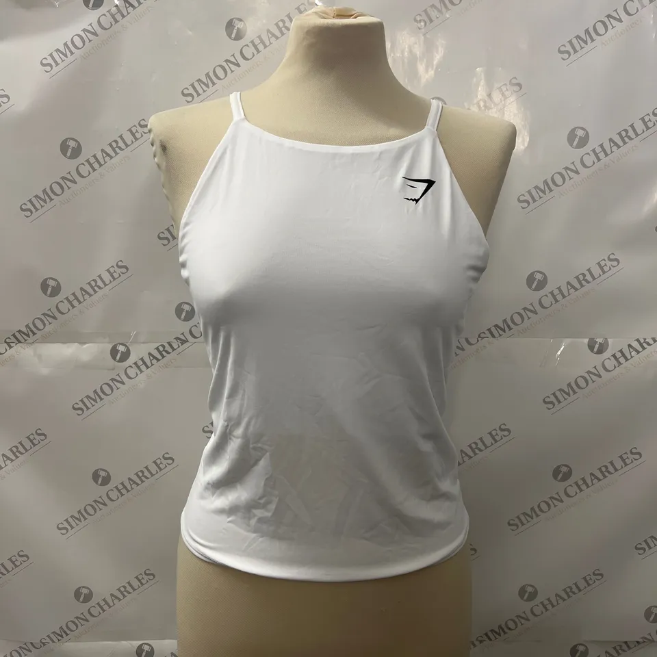 GYMSHARK SPORTS TANK TOP IN WHITE SIZE M