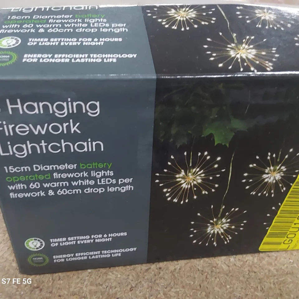 BOXED 5 HANGING FIREWORKS LIGHT CHAIN