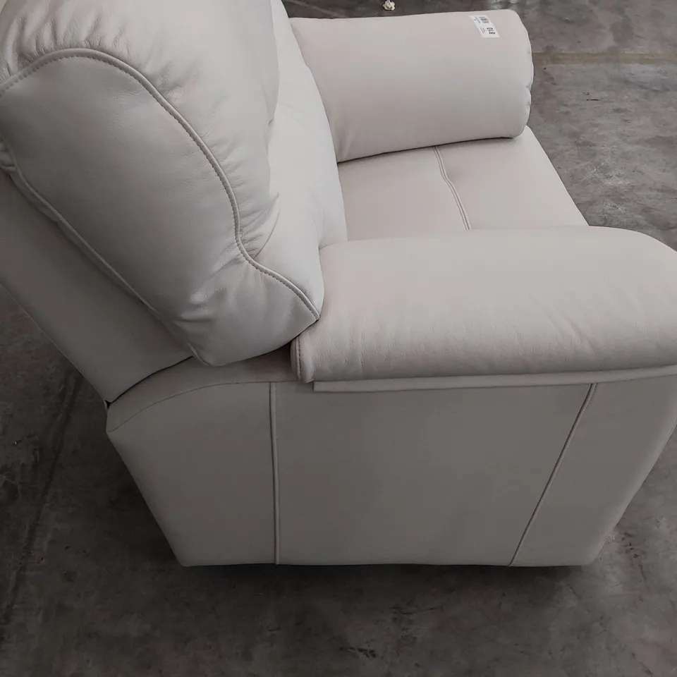 QUALITY BRITISH DESIGNER G PLAN STRATFORD EASY CHAIR CAMBRIDGE CHALK LEATHER 
