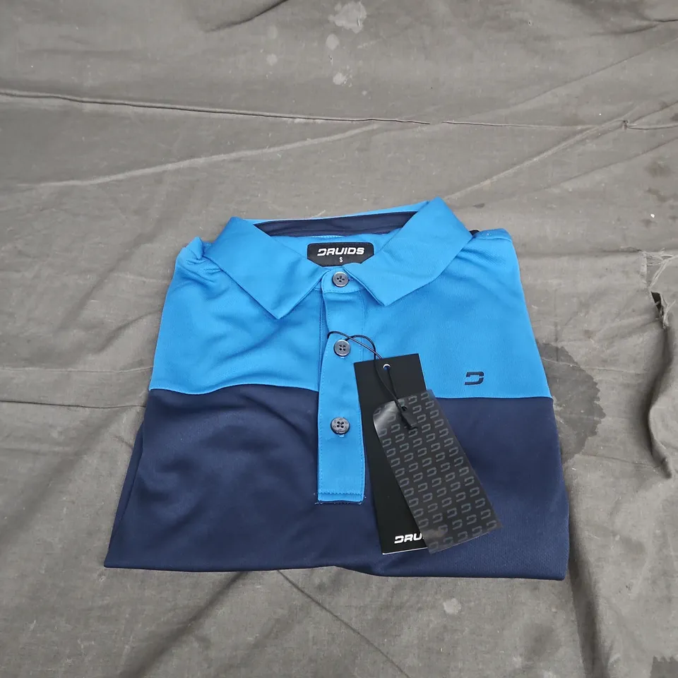 DRUIDS PANEL POLO IN BLUE SIZE S