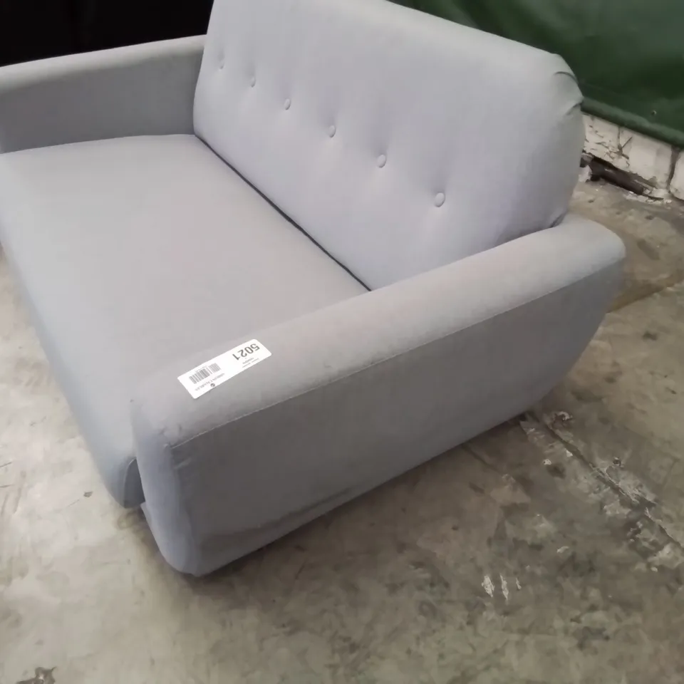 DESIGNER TWO SEATER SOFA GREY FABRIC 