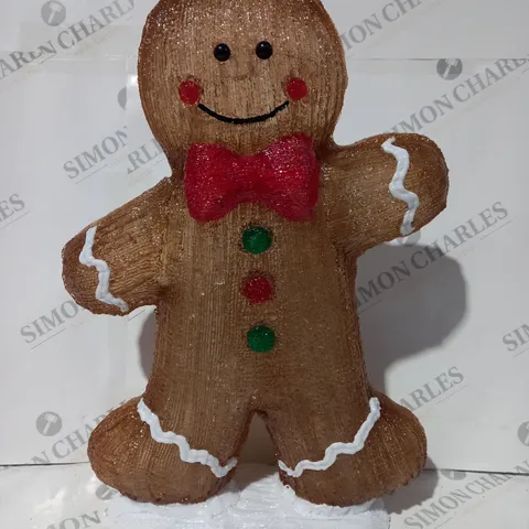 BOXED GINGERBREAD MAN ACRYLIC OUTDOOR LIGHT