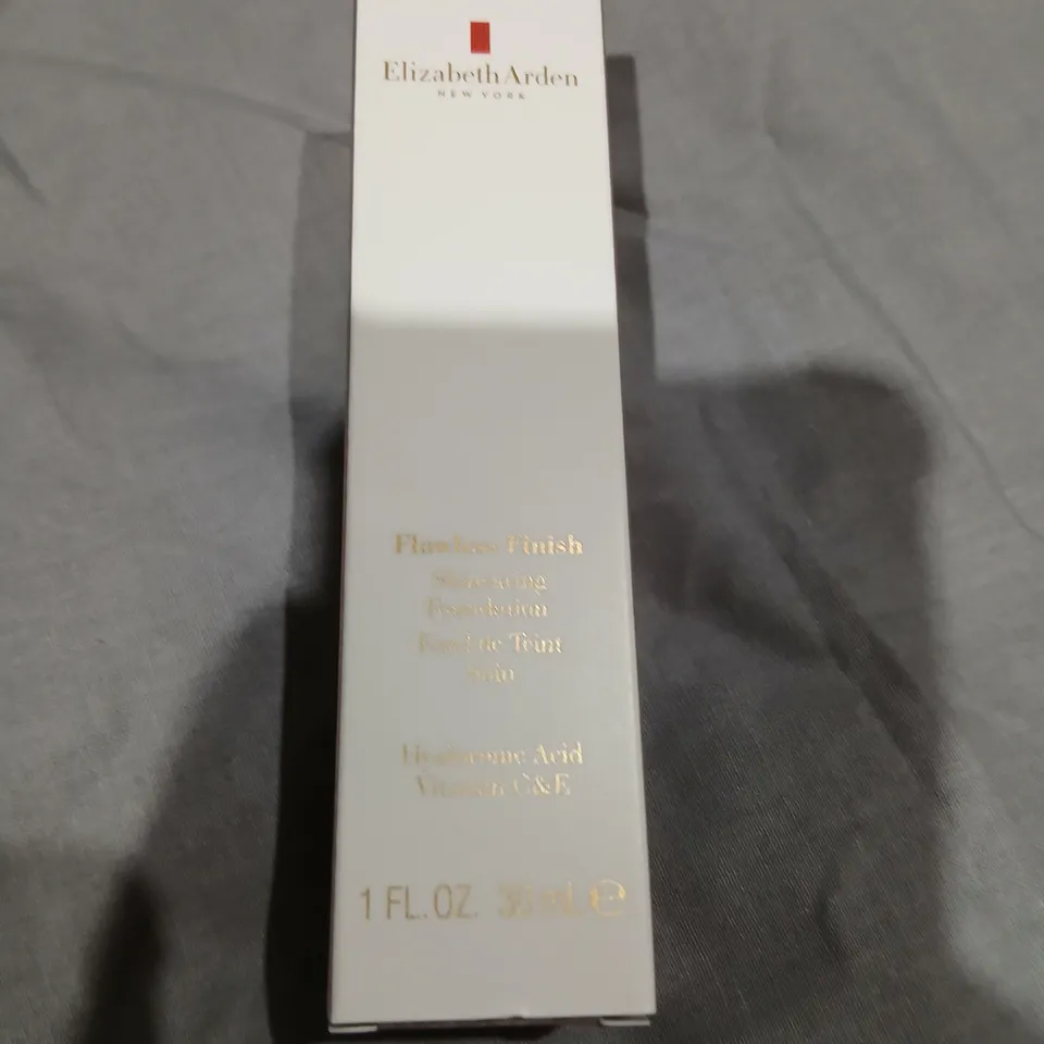 APPROXIMATELY 36 ELIZABETH ARDEN FLAWLESS FINISH FOUNDATION WITH HYALURONIC ACID & VITAMIN C & E – 30 ML (1 FL OZ)