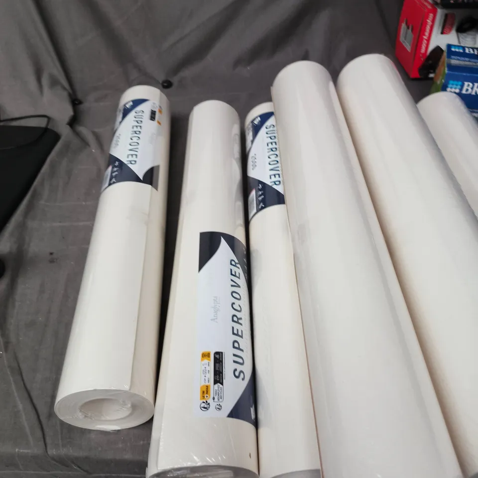 8X ROLLS OF ANAGLYPTA SUPERCOVER LINING PAPER 