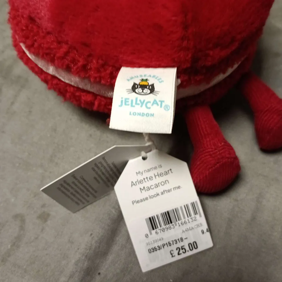 JELLYCAT ARLETTE HEART MACARON PLUSH TOY