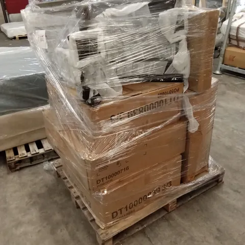 PALLET OF ASSORTED INCOMPLETE FURNITURE PARTS AND PIECES