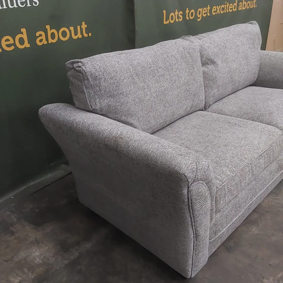 DURY CHUNKY WEAVE 3 SEATER STANDARD BACK SOFA - GREY RRP £649
