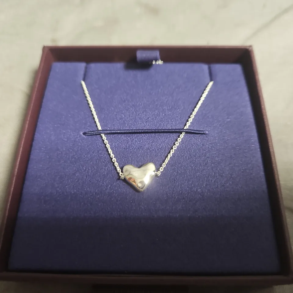 MONICA VINADER SILVER HEART PENDANT NECKLACE