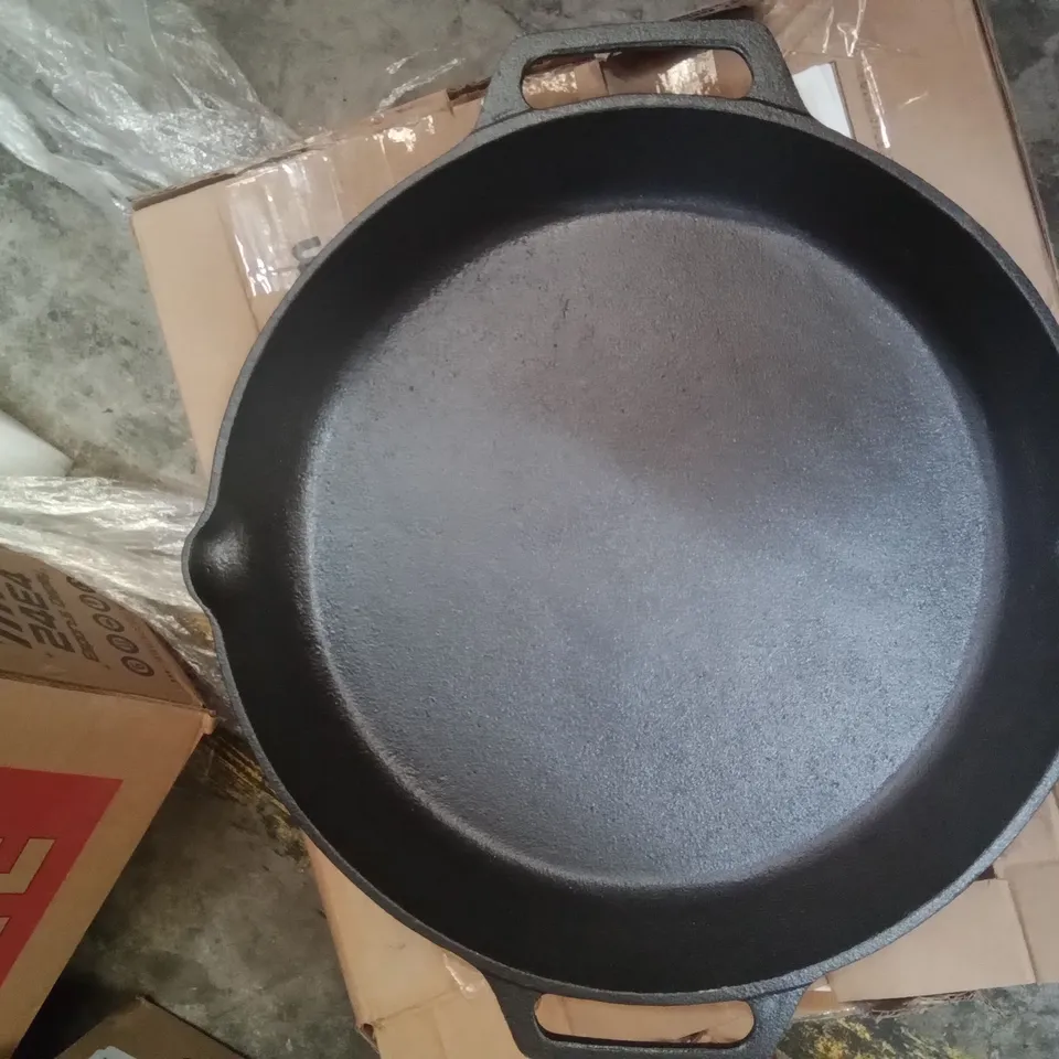 CAST IRON GRILL PAN 35CM 