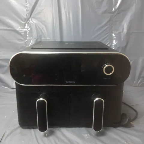 BOXED TOWER VORTX DUAL BASKET AIR FRYER 8L - BLACK