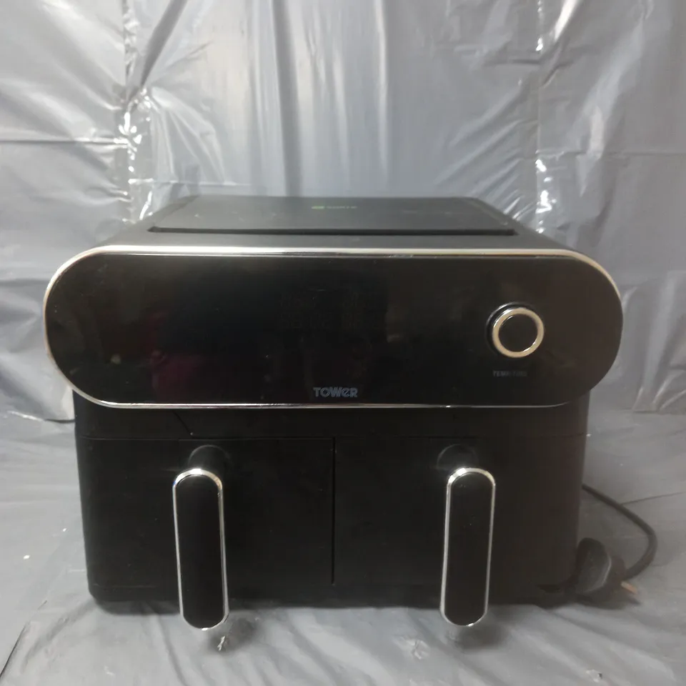 BOXED TOWER VORTX DUAL BASKET AIR FRYER 8L - BLACK RRP £149